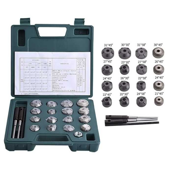 Valve Seat Reamer Motor Cutter Valve Setting Klep Universal 16pcs