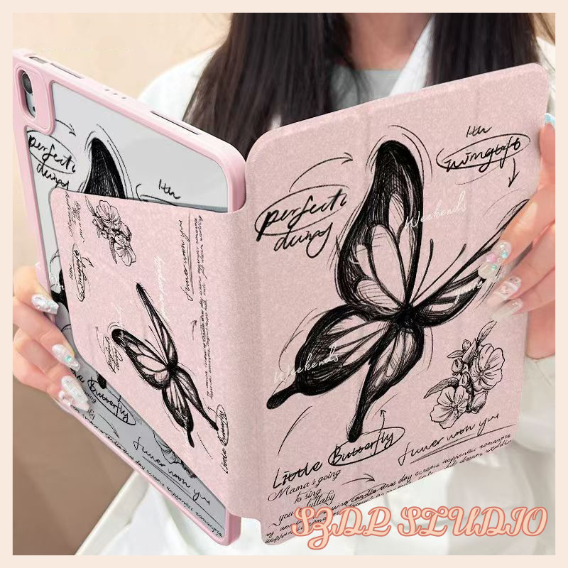 【720°Rotate】 Case Tab Acrylic Hard Case for IPad Air4/Air5 Pro 11" Gen 7/8/9 10.2" Gen 5/6 9.7" Gen 