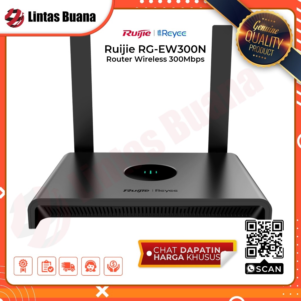 (BISA COD) Ruijie RG-EW300N Router Wireless 300Mbps