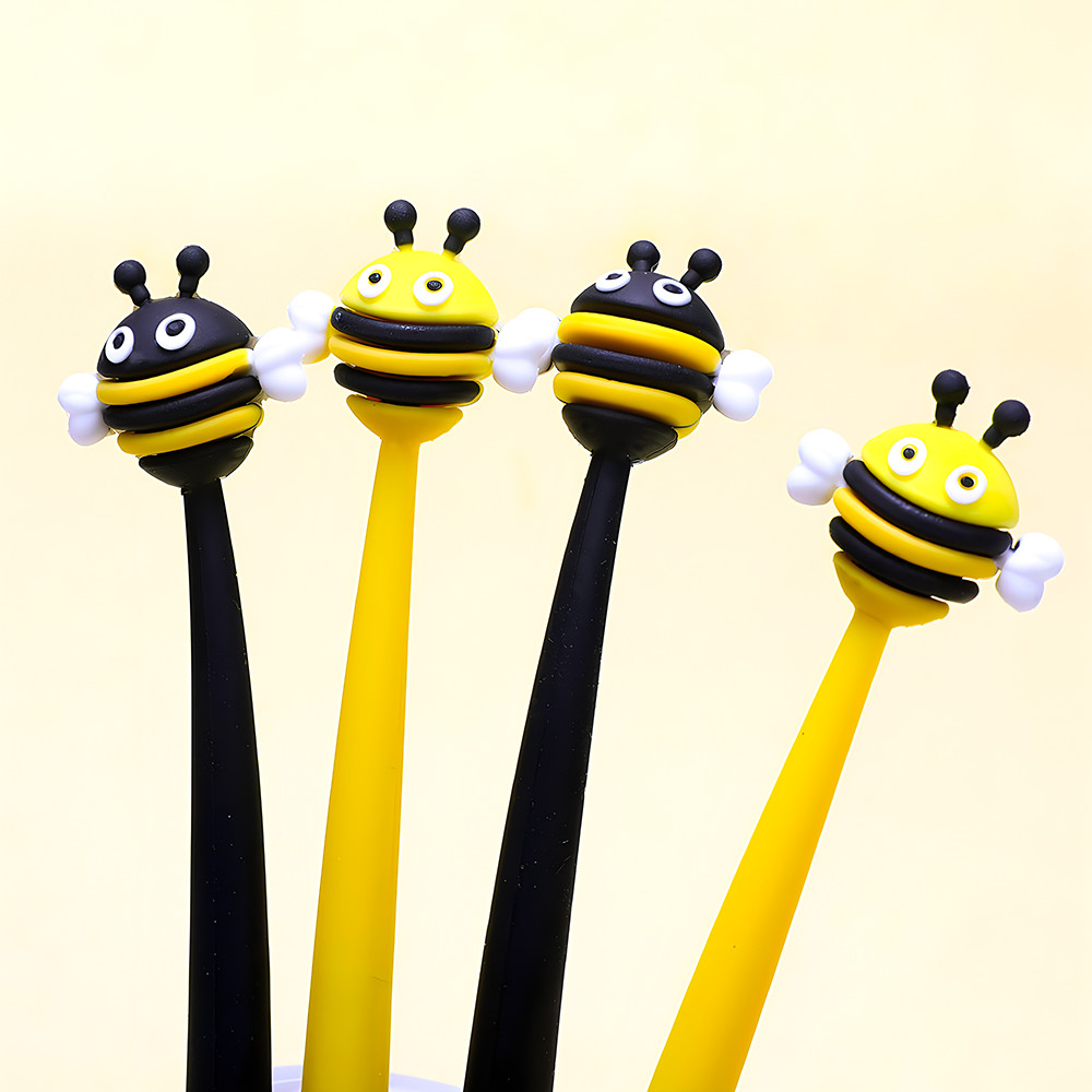 

Korean Cute Honey Bees Pens Kawaii Funny Gel Pen Writing Draw School Children Fancy Elegant Cool Kids Girls Aesthetic Stationery