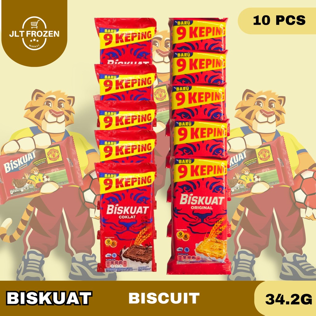 

Biskuat Biscuit 34.2g isi 10 PCS / Rasa Chocolate / Original / Biskuit / Snack / Cemilan / Kue