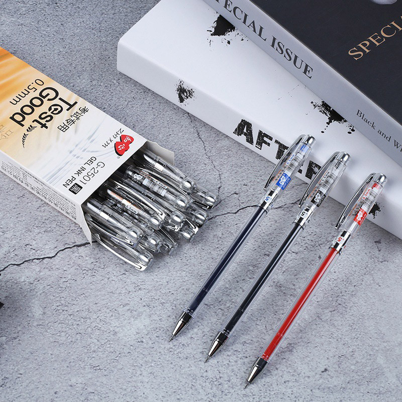 

3Pcs Zhi Xin 0.5mm Test Good Gel Pen Black Blue Red Gel Pen Student School Office Stationary Supplies
