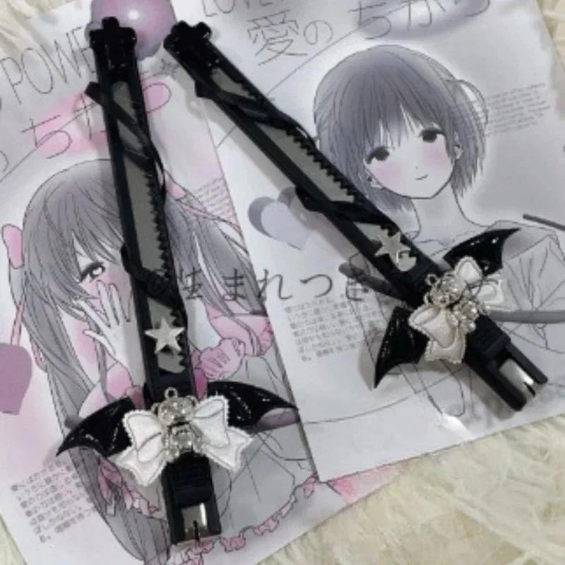 

Creative Design Black Color Utility Knife Cute Cartoon Bear Wings Cutter Box Sweet Lace Bow Envelop Cutter Student Supplies