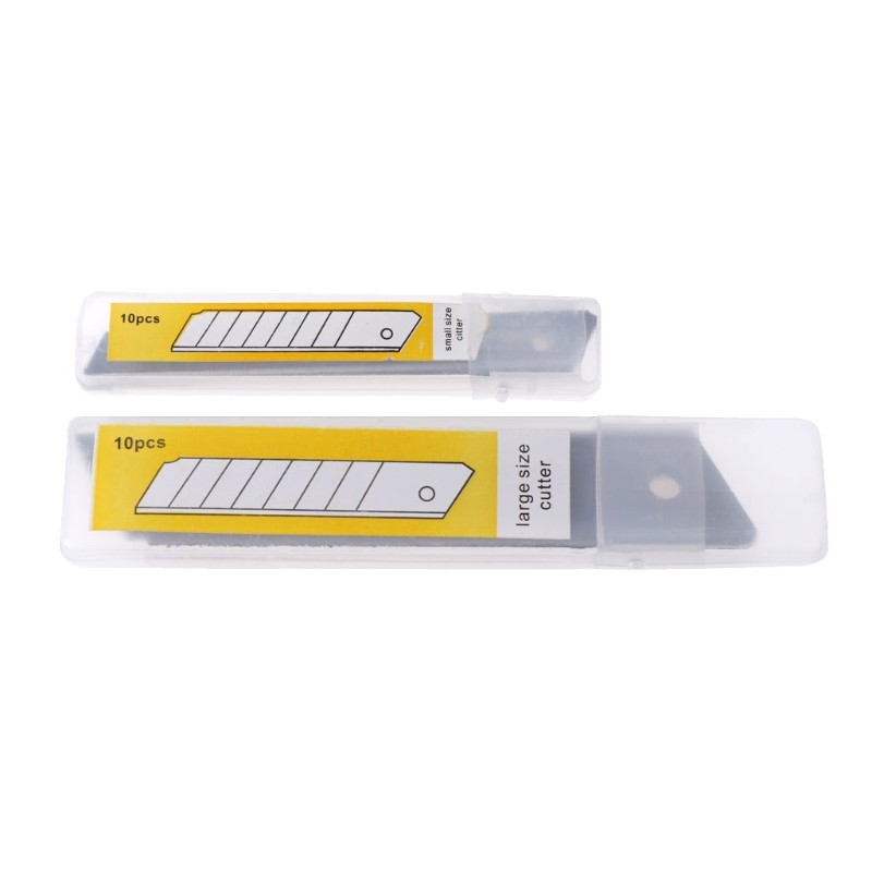 

10 Pcs Box Cutter Letter Opener Snap off Replacement Blades 9/18mm Utility Knife Blades