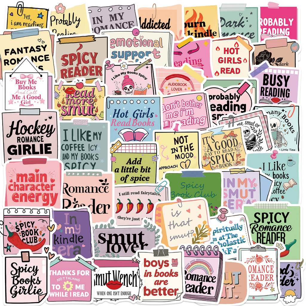 

50PCS Bookish Sticky Note Scrapbook Stickers Diary Laptop Luggage Skateboard Graffiti Decal Fun Stylish Classic Toys