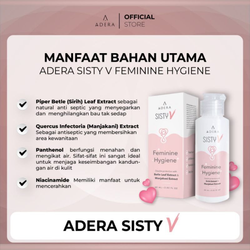 ADERA SISTY V FEMININE HYGIENE PEMBERSIH ORGAN INTIM