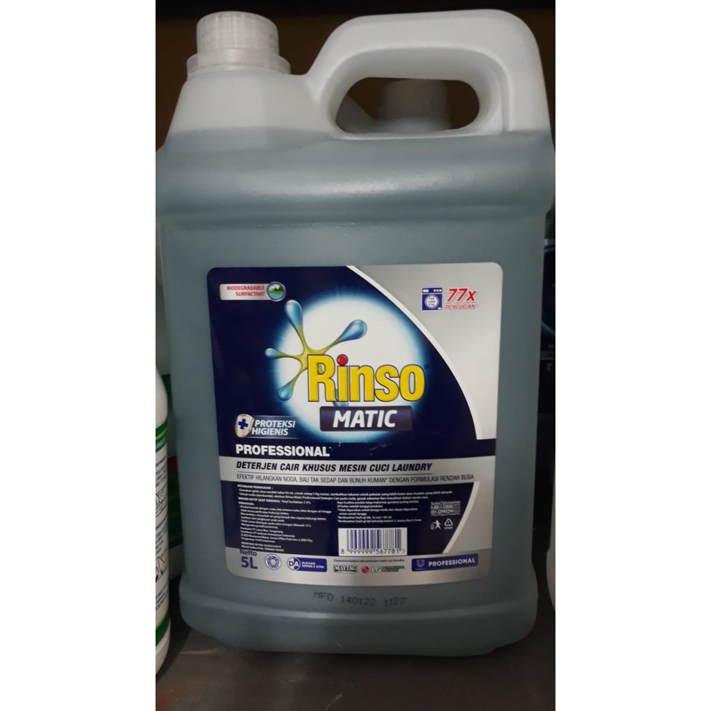 Detergen Cair Rinso Matic 5 Liter / Sabun Cuci Baju Detergent Laundry