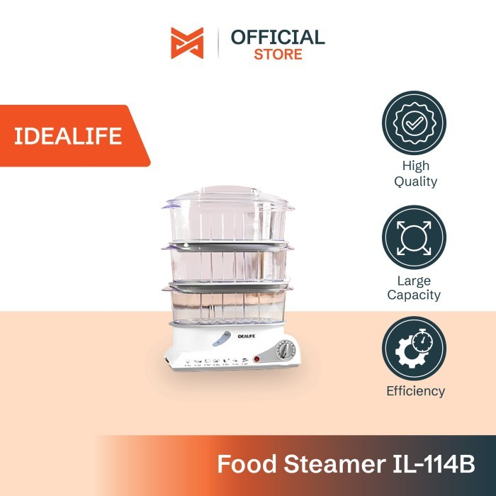 Idealife - Pengkukus Makanan (3 Layer) Food Steamer