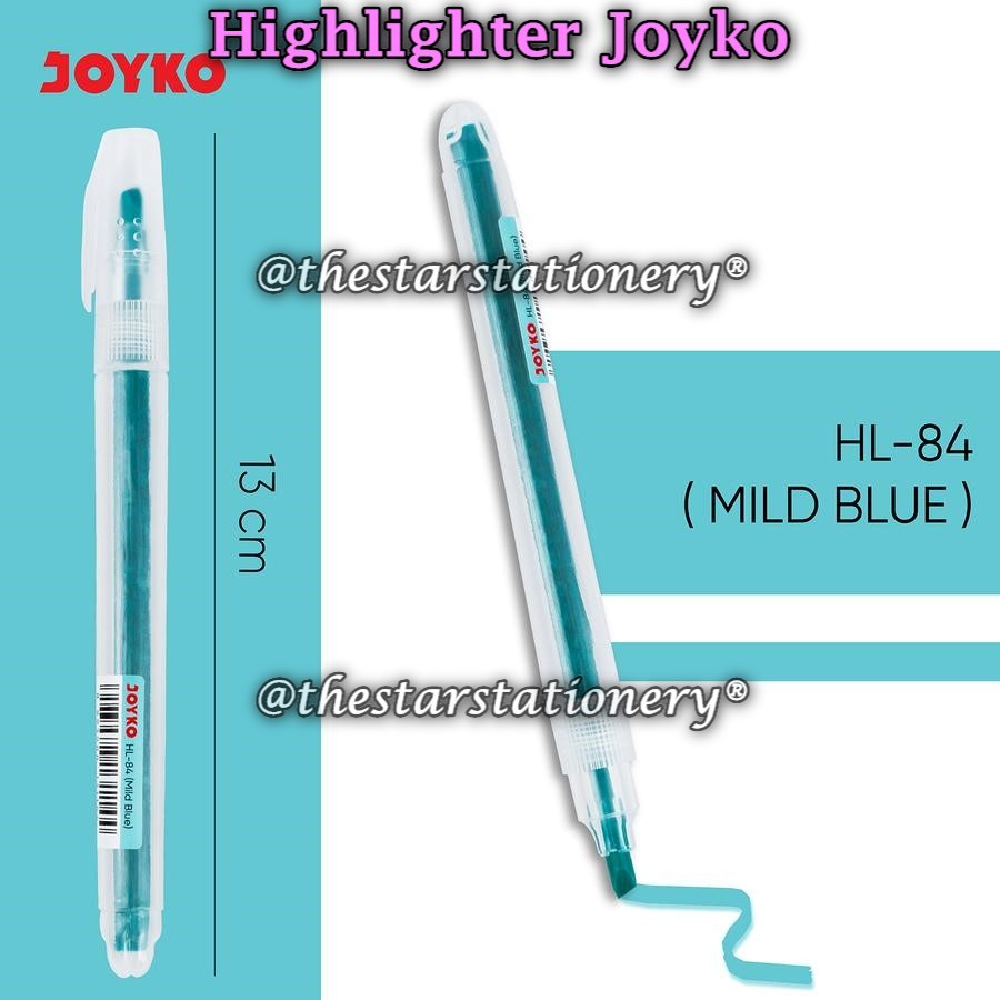 

(1 Buah) GROSIR Highlighter JOYKO HL-84 Mild Blue / Highlighter Penanda Berwarna Joyko HL-73 ~ 84
