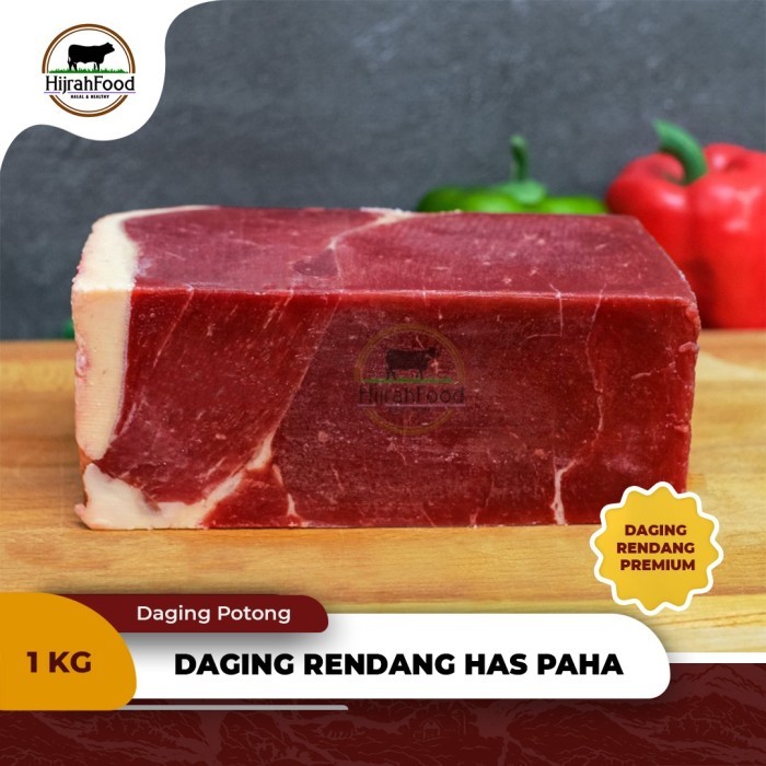 

Hijrahfood Daging Rendang Has Paha Sapi Rendah Lemak | Rendang/Dendeng/Semur 1 kg - 500 gram