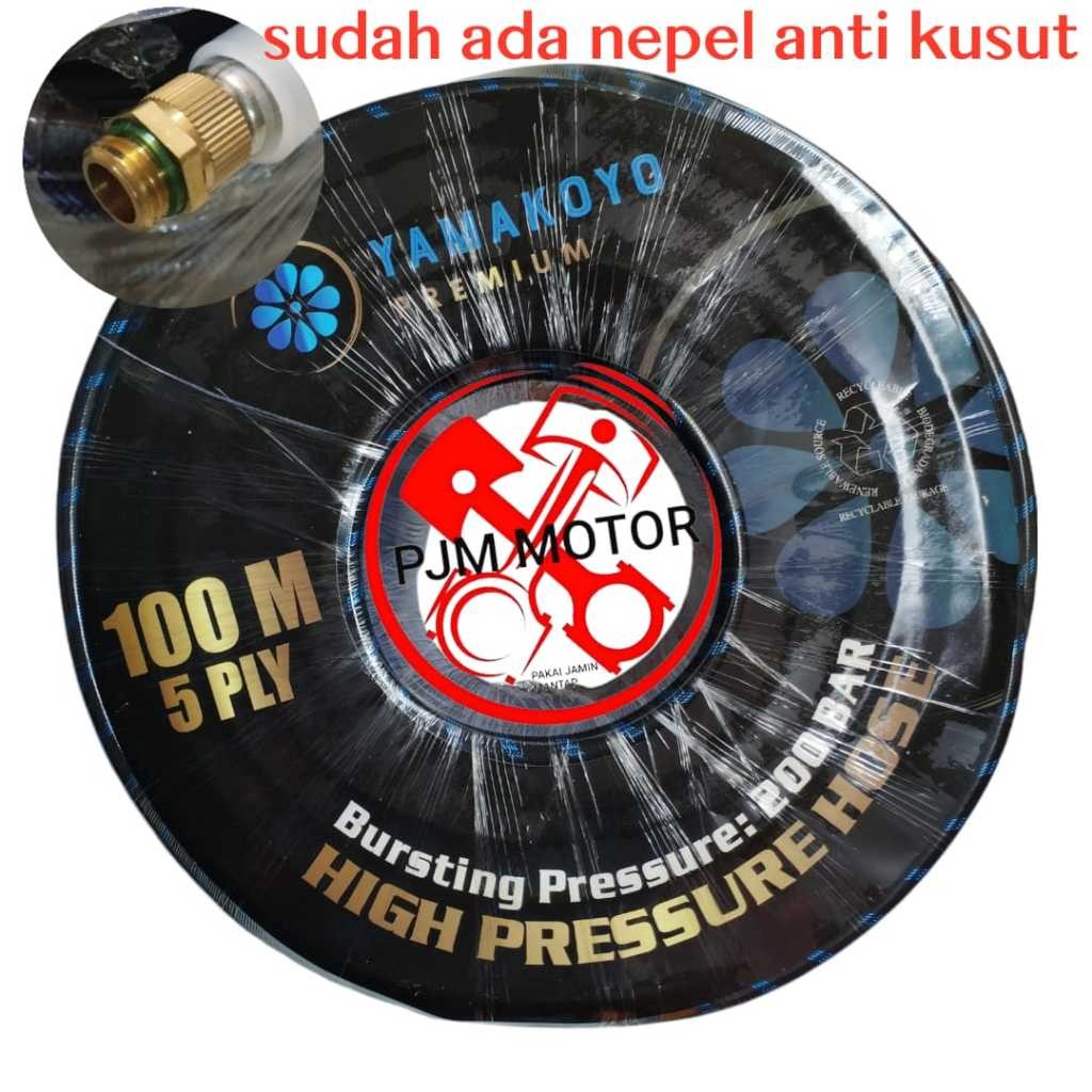 

5ply 100 METER HOSE PRESSURE selang angin selang kompresor doorsmeer power sprayer doorsmeer tekanan tinggi panjang 100 meter hitam amplas