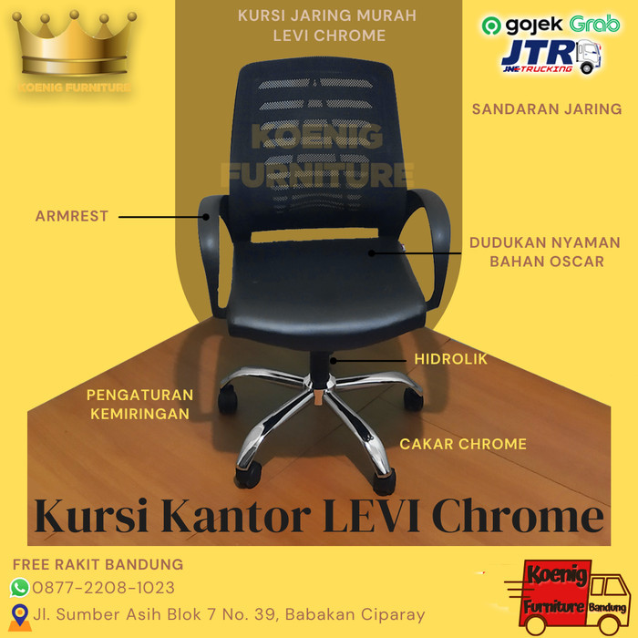 Kursi Kantor Levi Oscar / Kursi Kerja Jaring / Kursi Kerja Promo