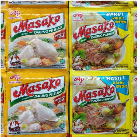 

[Jual Per Sachet] Masako Bumbu Kaldu Penyedap Rasa Ayam & Sapi 8.5 Gram
