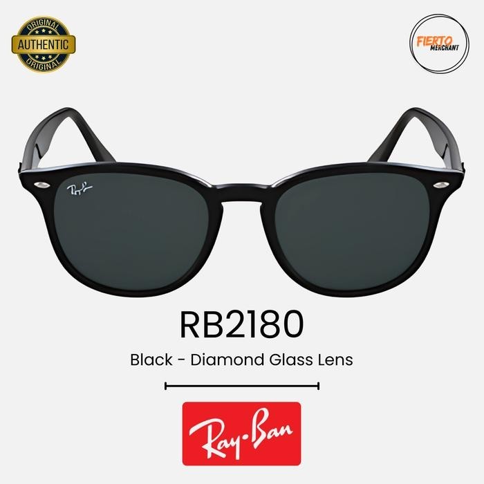 Kacamata Rayban 2180 Ori/Original Rounded Sunglasses Hitam