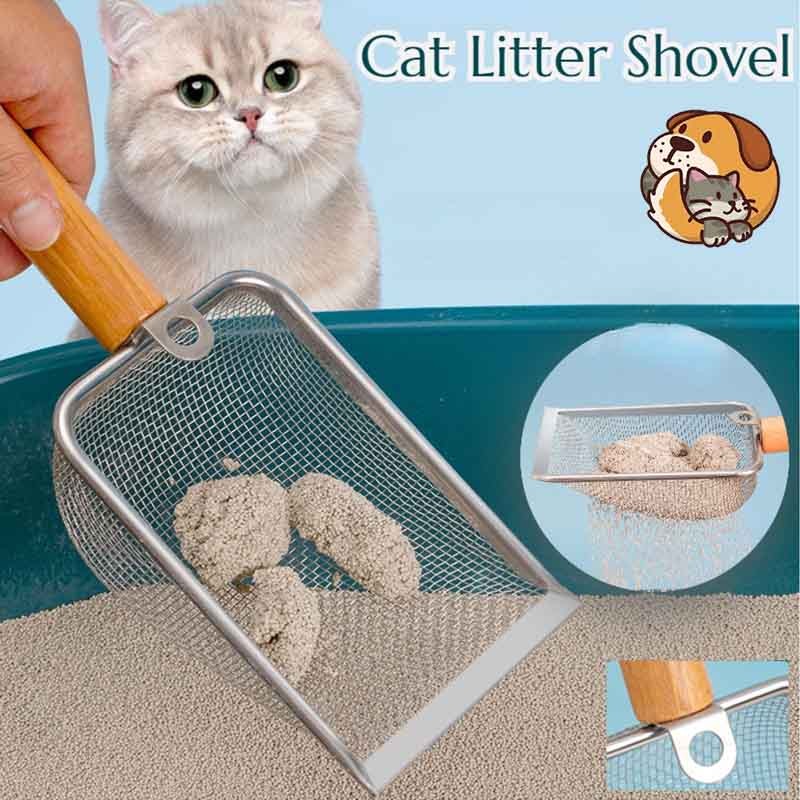 Spatula Kotoran Kucing Sekop Pasir Kucing Berlubang Kecil Sekop Saringan Pasir Kucing - Lubang 3mm A