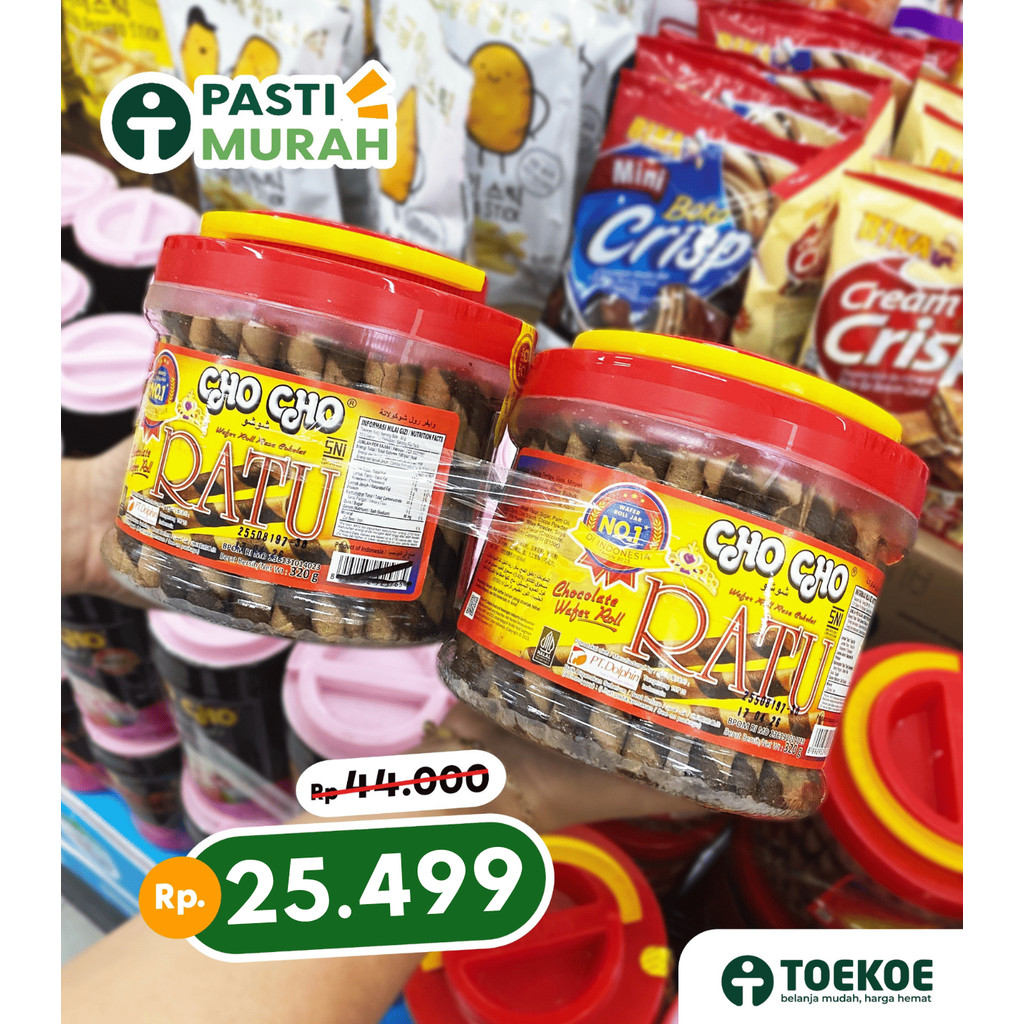 

[Buy 1 Get 1] TOEKOE Astor Cho Cho Ratu Stroberi/Coklat Wafer Stick 320gr