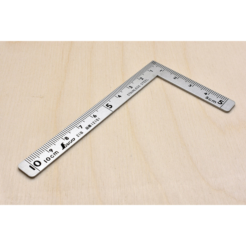 

SHINWA 12101 Penggaris Siku Mini 5 x 10cm Stainless Steel Rules