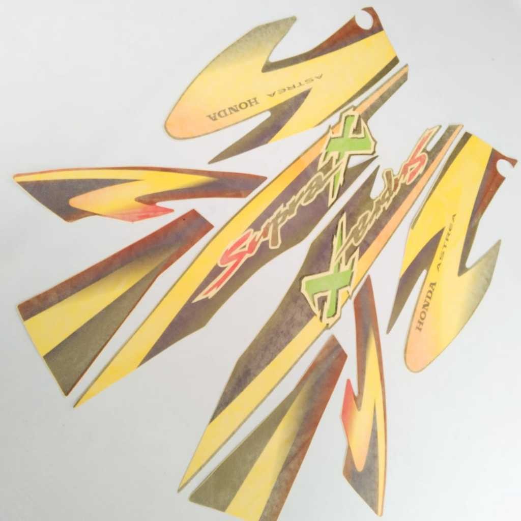 NOS/SET STICKER BODY STRIPING MOTOR HONDA SUPRA X 2001