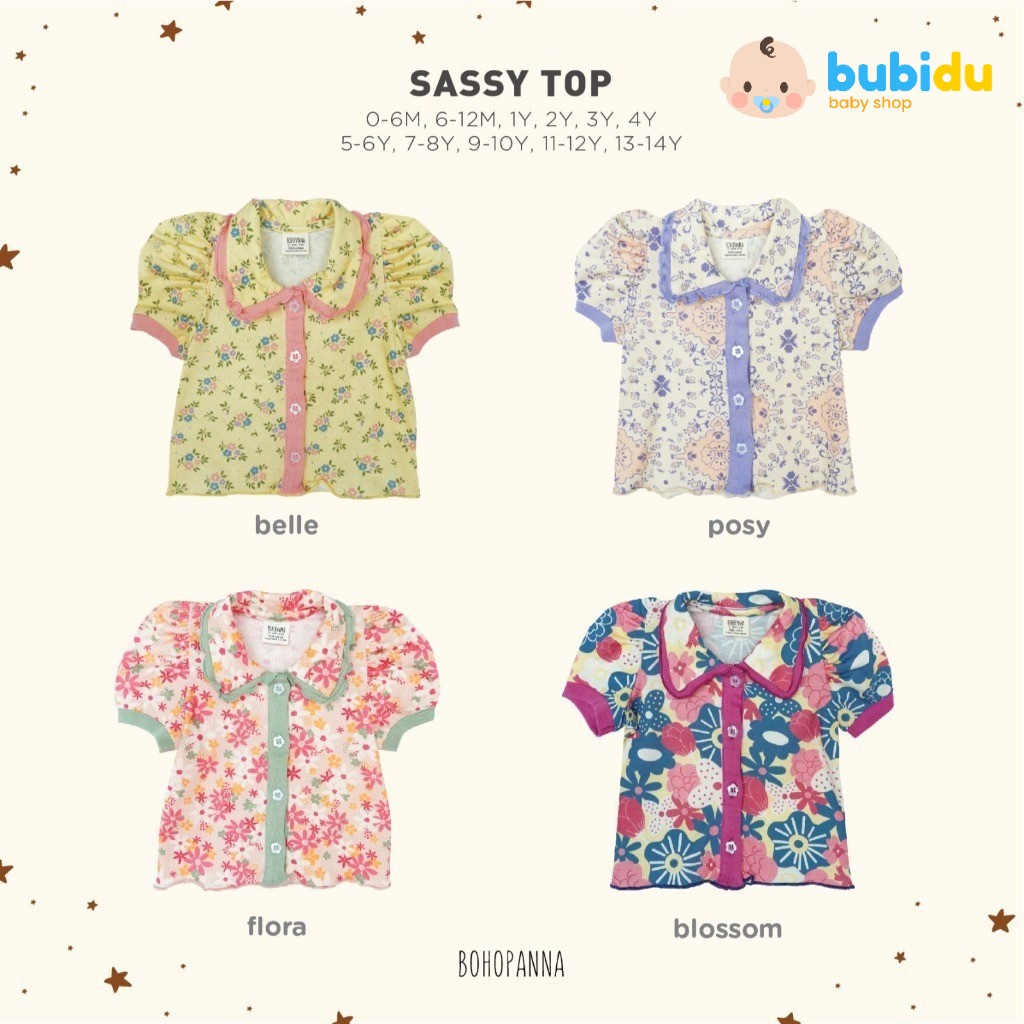 BOHOPANNA - SASSY TOP - Atasan Anak Perempuan
