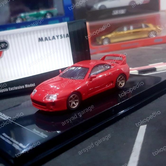 HJ99 Diecast Tarmac Toyota Supra Red Malaysia Exclusive Model