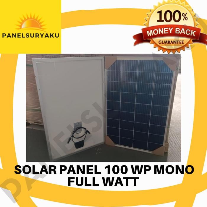SOLAR PANEL SURYA SOLAR CELL 100 WP 100 WATT MONOCRYTALLINE MAYSUN - MAYSUN