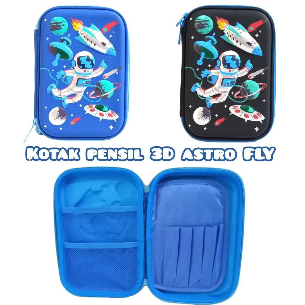 

VEROSAE_SHOP BLINGBERRY Kotak Pensil 3D Astronot Fly Tempat Pensil 3D Astronot Fly Anak Cowo Keren Berkualitas