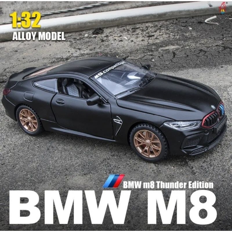LETERSHOP Diecast Mobil BMW M8 Manhart Skala 1:32 ALLOY Mobil Car Die-Cast Die-cast Miniatur  BMW M8