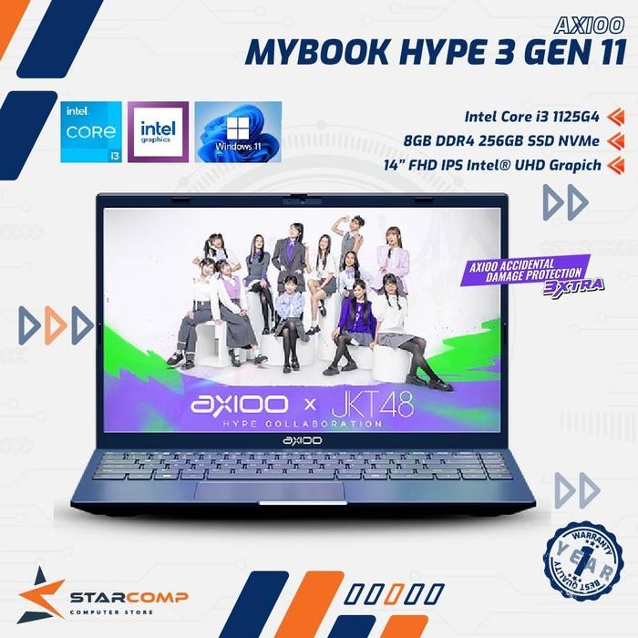 AXIOO  Hype 3 G11 Intel Core i3 1125G4 RAM 8GB SSD 256GB 14" FHD IPS