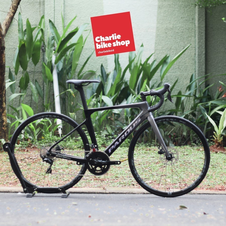 Full Bike Roadbike PARDUS SPARK SPORT 105 Disc Brake - Black Grey