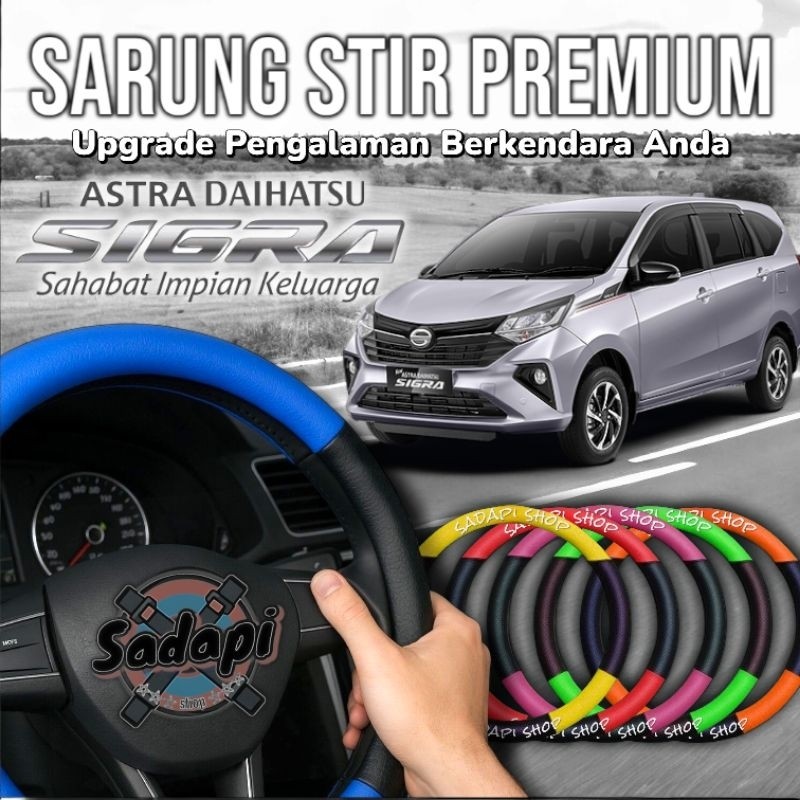 Sarung Stir Mobil Daihatsu Sigra, Cover Stir Mobil