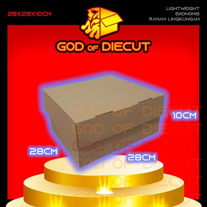 

KARDUS KUE 28x28x10 CM - Karton Kotak Packaging Packing Box DIECUT