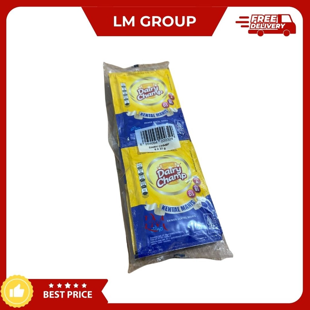 

Dairy Champ Susu Kental Manis 1 Pack isi 6x37gr