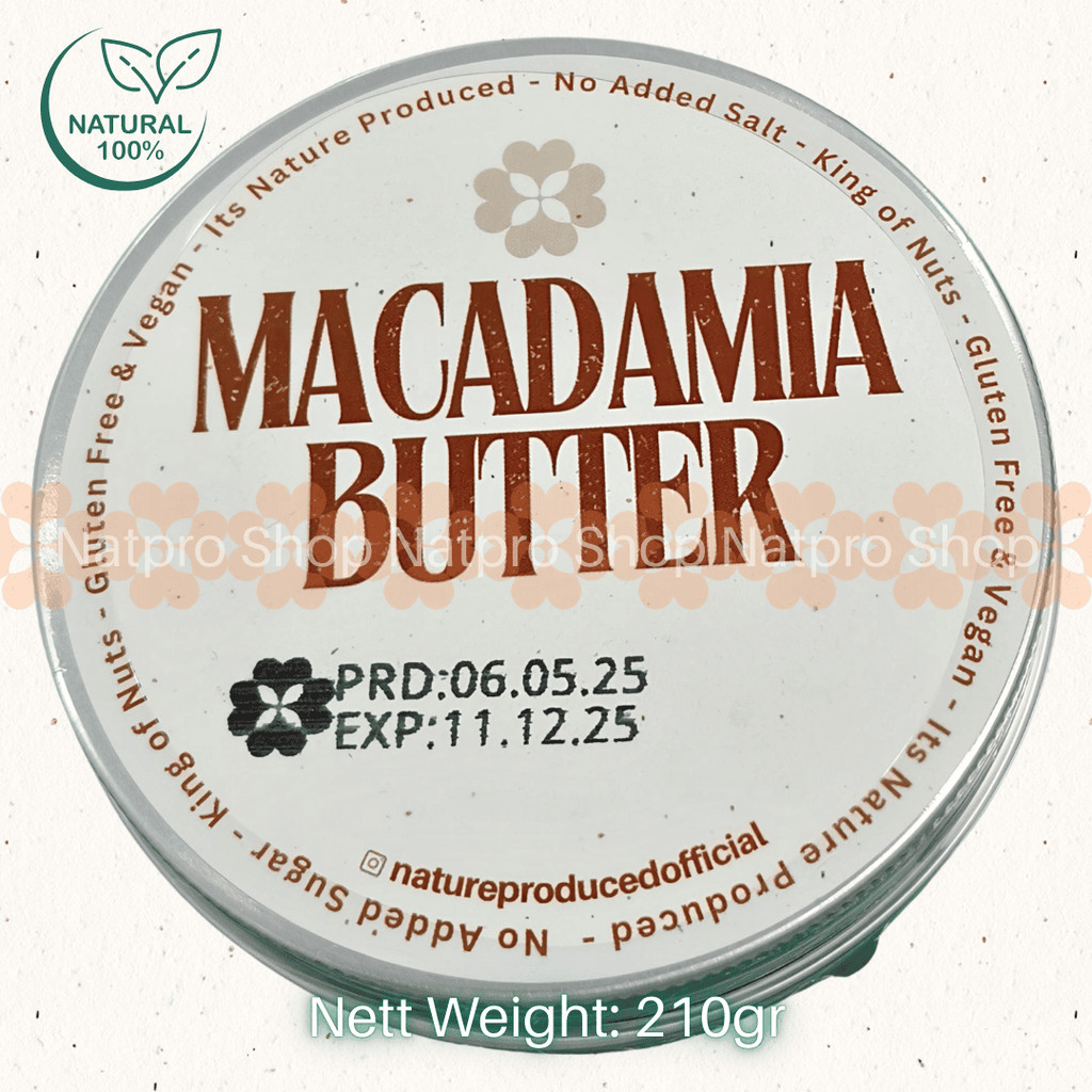 

[Nature Produced] Macadamia Butter Selai Kacang Makadamia Alami 210gr – Tanpa Gula, Sehat & Lezat