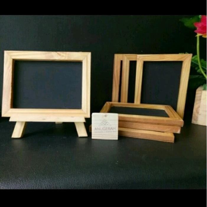 

Promo standing 15x20 Papan tulis kapur mini, Chalkboard, Blackboard, Standing mini Chalkboard papan tulis kecil food taq Kayu terlaris
