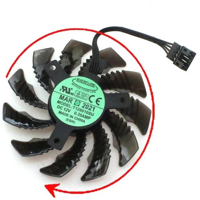 T128010SU 12V 0.35A 77mm 4wire VGA Fan For Gigabyte ACE A380 6GB GAMING OC RX6700XT 6700 6600XT EAGL