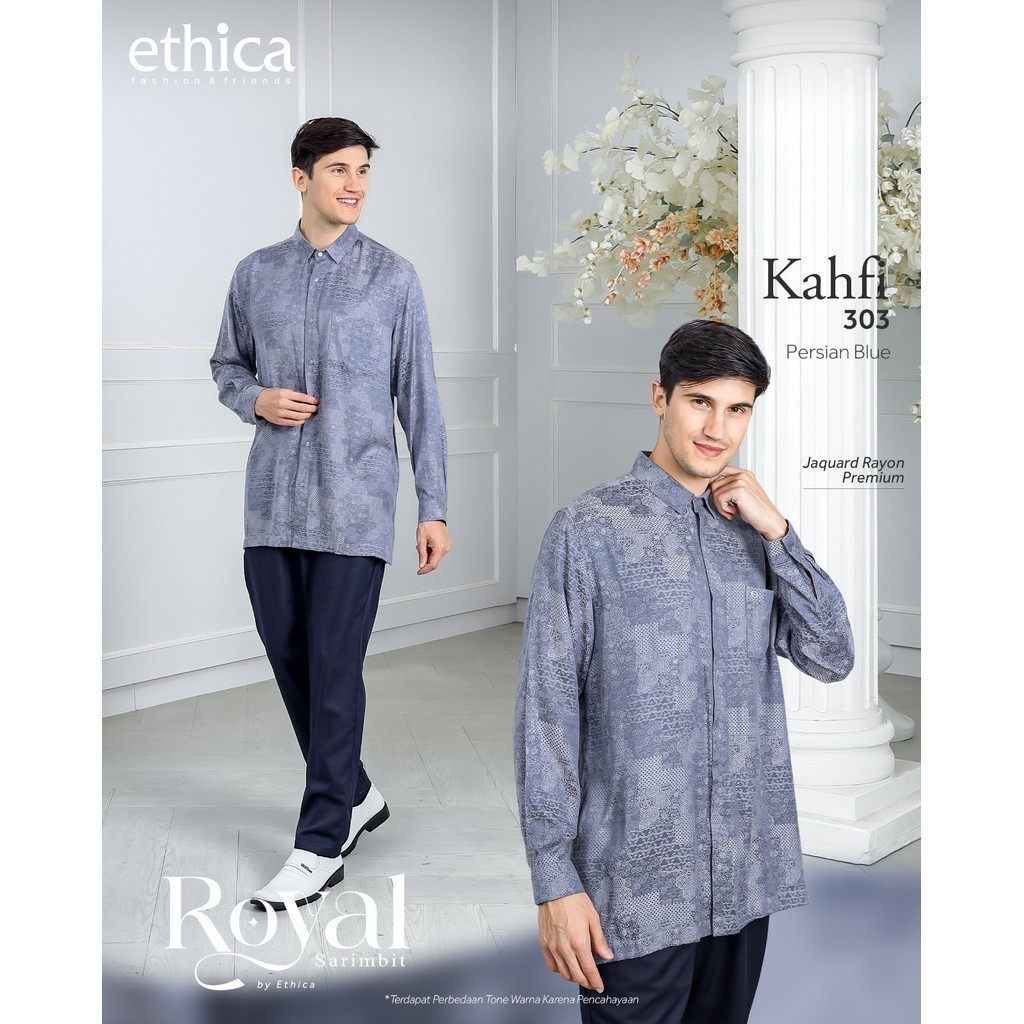 Kemeja Baju Koko Pria Dewasa Lengan Panjang Series Kahfi 303 by Ethica # Gamis Sarimbit Baju Couple 