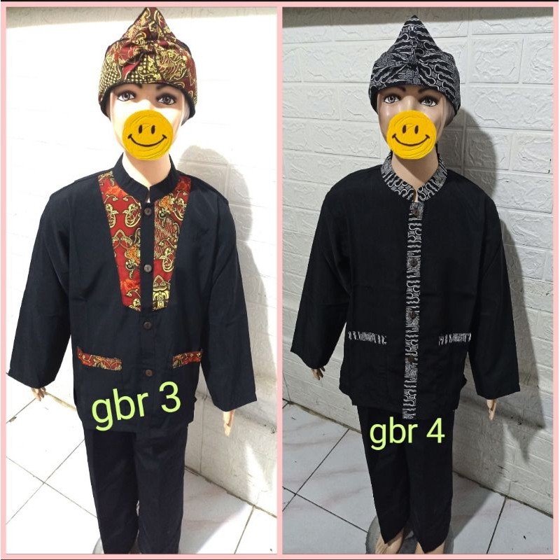 setelan pangsi anak (gratis iket Kepala) bahan bestwey setelan pangsi adat sunda NEW