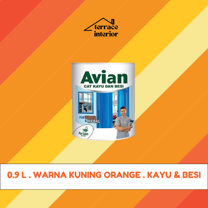 Cat Kayu & Besi Avian Warna Kuning Orange 0.9 L