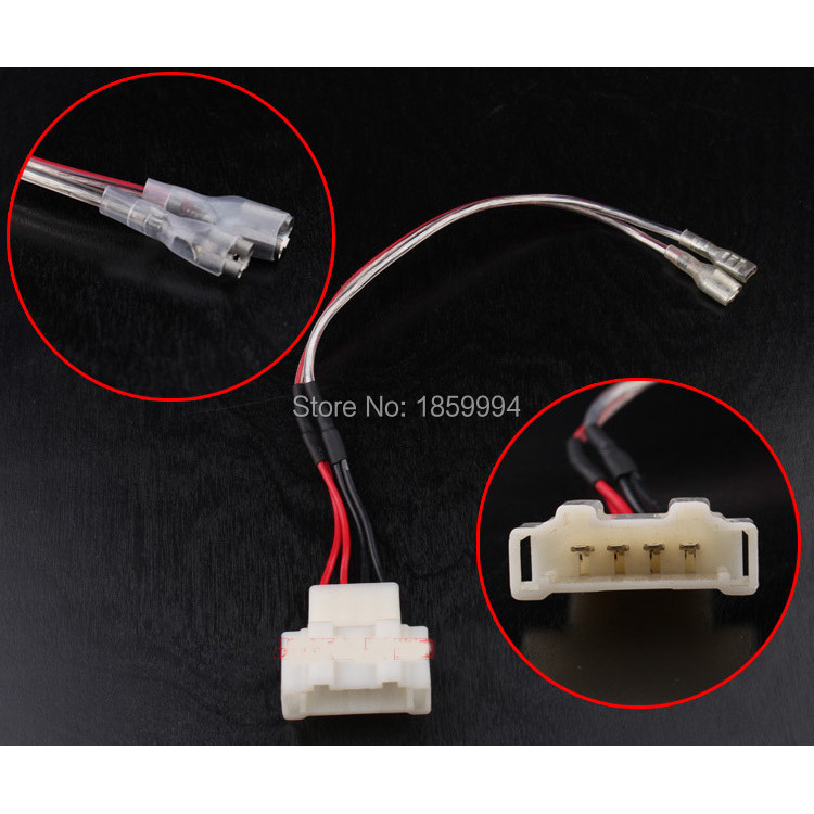 2pcs Car Door Bass Stereo Speaker Horn Wire  Cable Socket Adapter Plugs  without damaged for skoda v