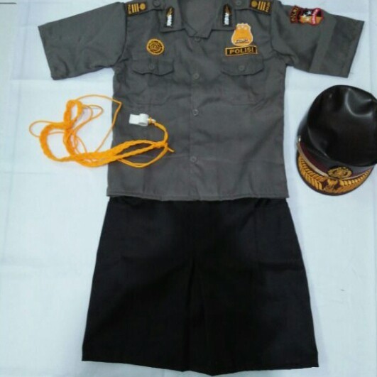 Terlaris ✨ -Baju Polisi Anak Polwan Dinas Anak Polisi Dinas Anak tk - Polwan Dinas, M