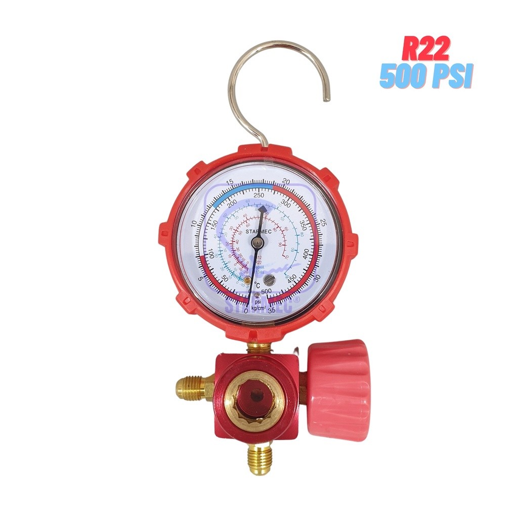 

Adn Manifold AC Single R32 R22 Sightglass+Gantungan (Knob Plastik) High