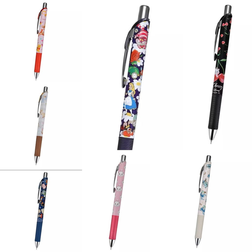 

Pentel EnerGel Disney Stitch The Aristocats Marie Alice in Wonderland Ariel Chip n Dale Pooh0.5mm Disney Store Exclusive Gel Ink Pen Limited Edition