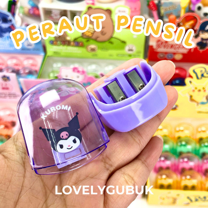 

[LOGU] Peraut pensil 2 ukuran, Pensil sharpener capybara kartun lucu, Rautan pensil
