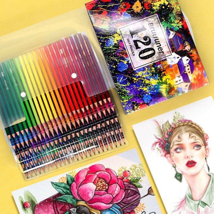 

Mall - aikshop20_store [Peralatan Menggambar] Pensil Warna Brutfuner Painting Oil Pencil Artist Color Pencil Set 120 - 120 Oil Pencils