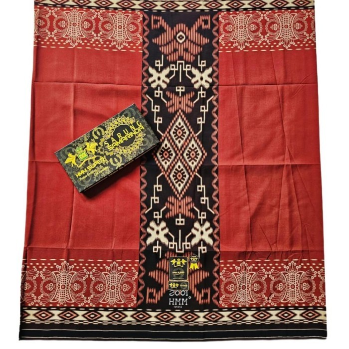 sarung samarinda HMM motif 2001 - Cokelat