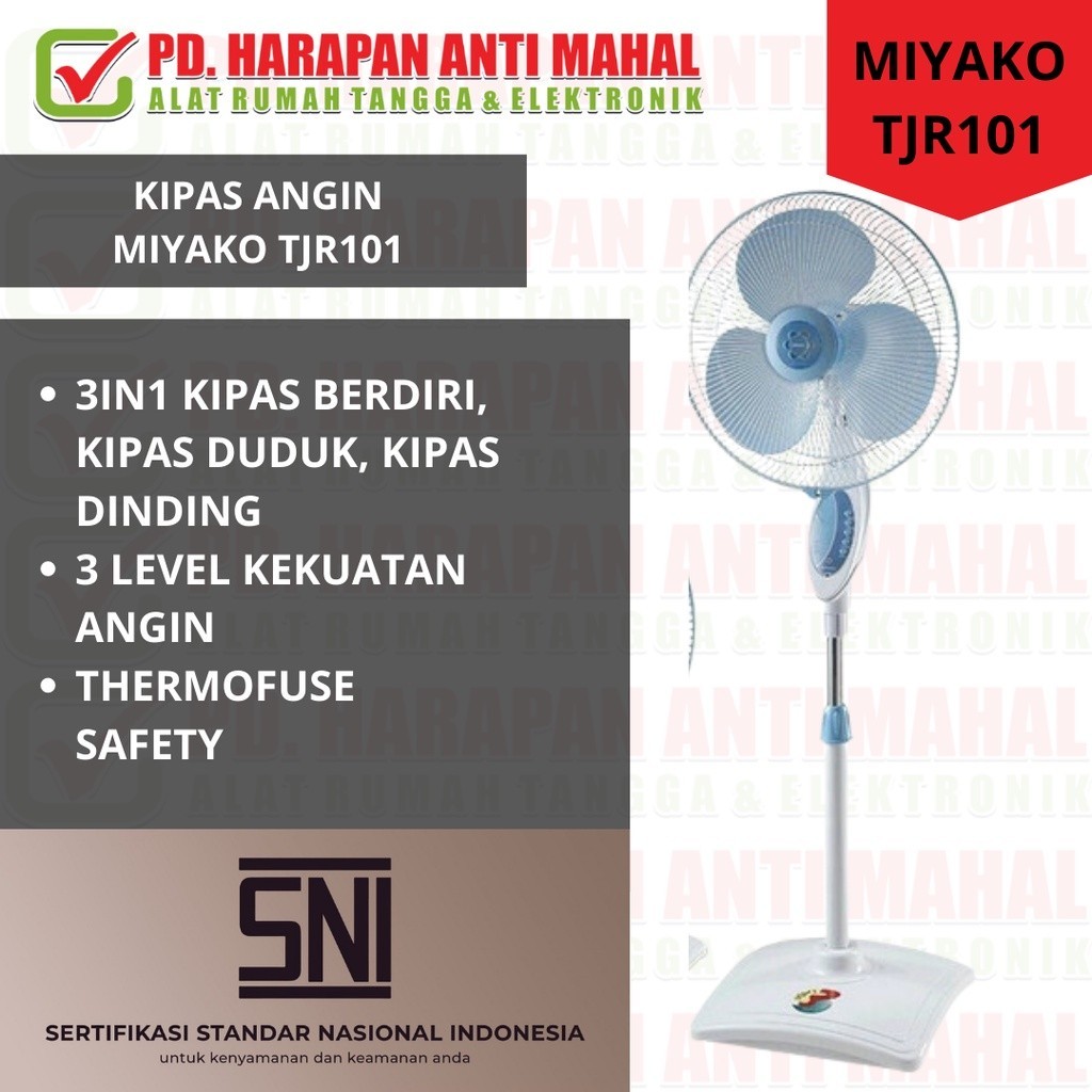 KIPAS ANGIN MIYAKO TJR101/ KIPAS ANGIN 3IN1 MIYAKO TJR101/ KIPAS ANGIN BERDIRI MIYAKO TJR101/ KIPAS 