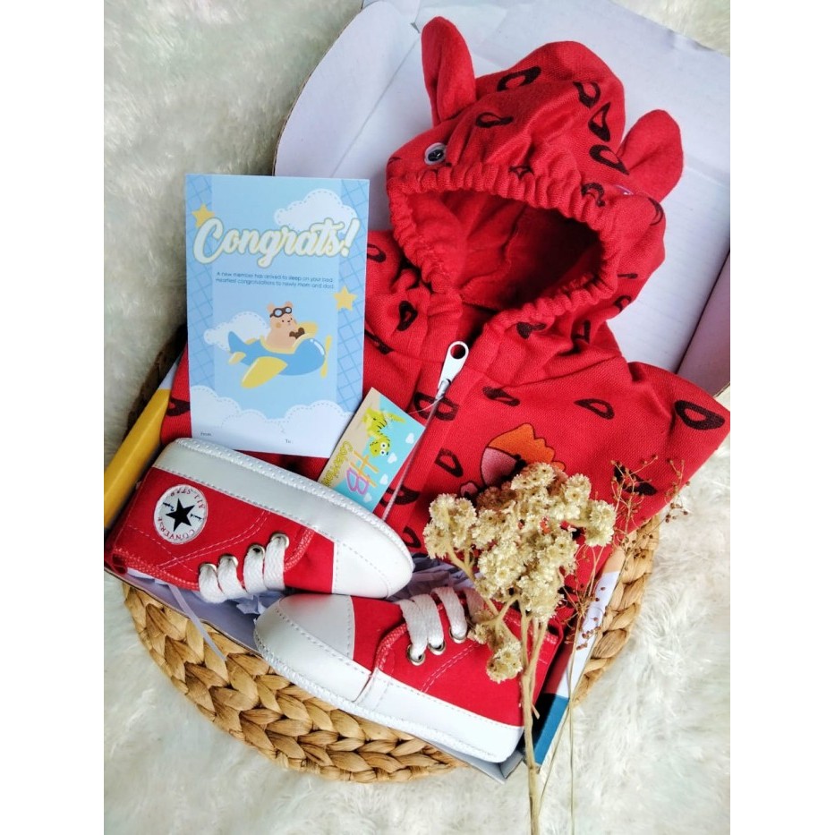 

[Best Seller] Baby Hampers paket ekonomis / Kado Bayi laki-laki / Kado Lahiran - Merah