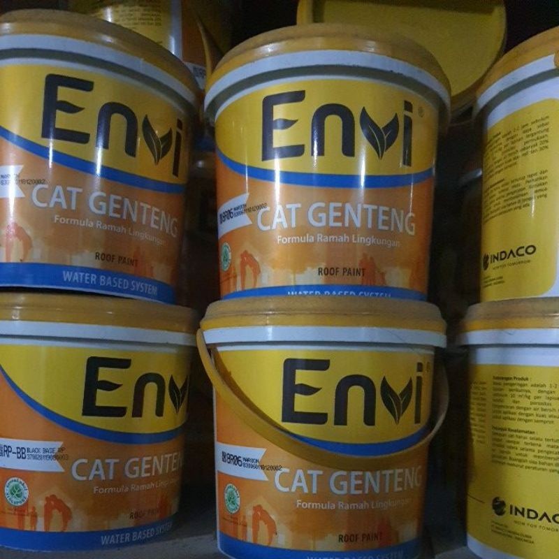 CAT GENTENG ENVI 1KG CAT GENTENG SENG SPANDEK ASBES BETON TEMBOK TALANG GALVANIS TANAH LIAT BESI