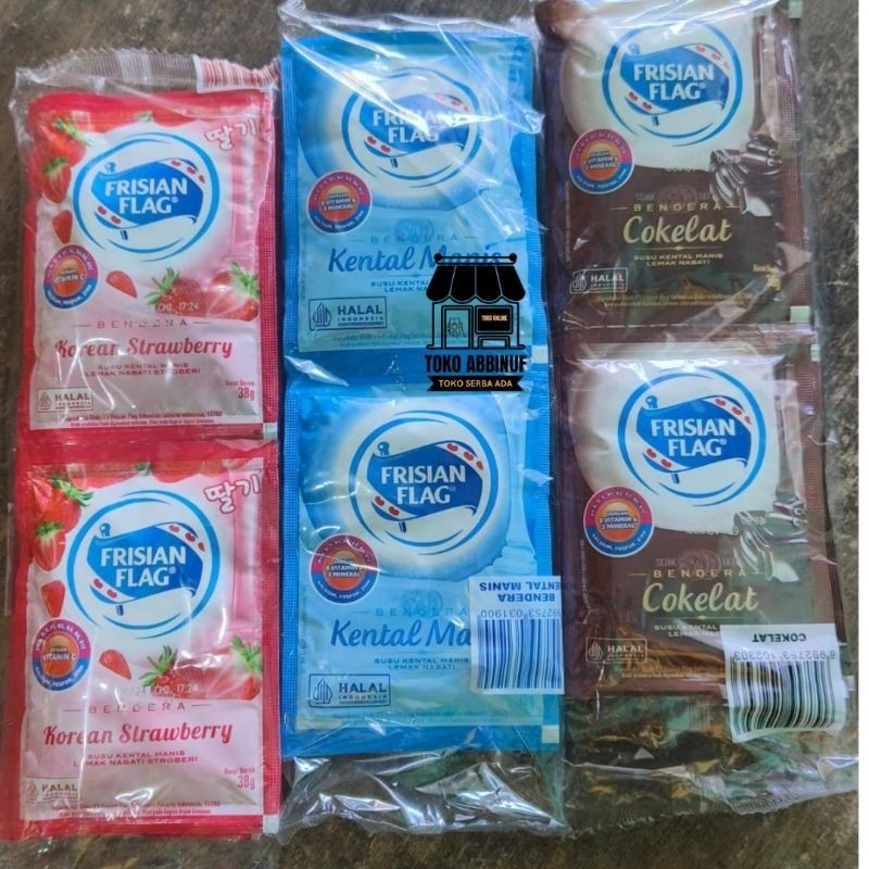 

6 PCS - BENDERA KENTAL MANIS SACHET 38g 1 RENCENG - FRISIAN FLAG SUSU KENTAL MANIS