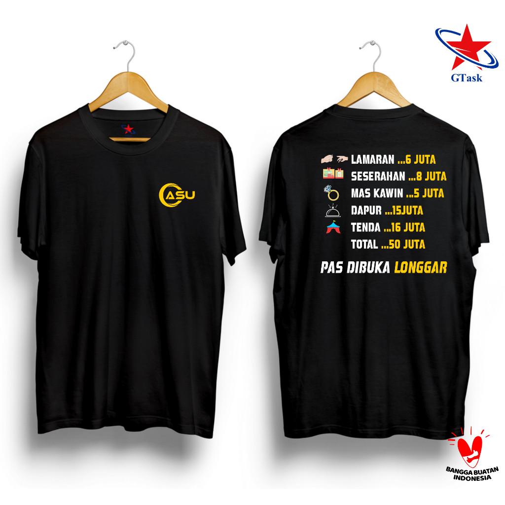 Kaos Distro Lamaran Seserahan Dapur Tenda Pas Dibuka Longgar / Baju Seserahan 6jt